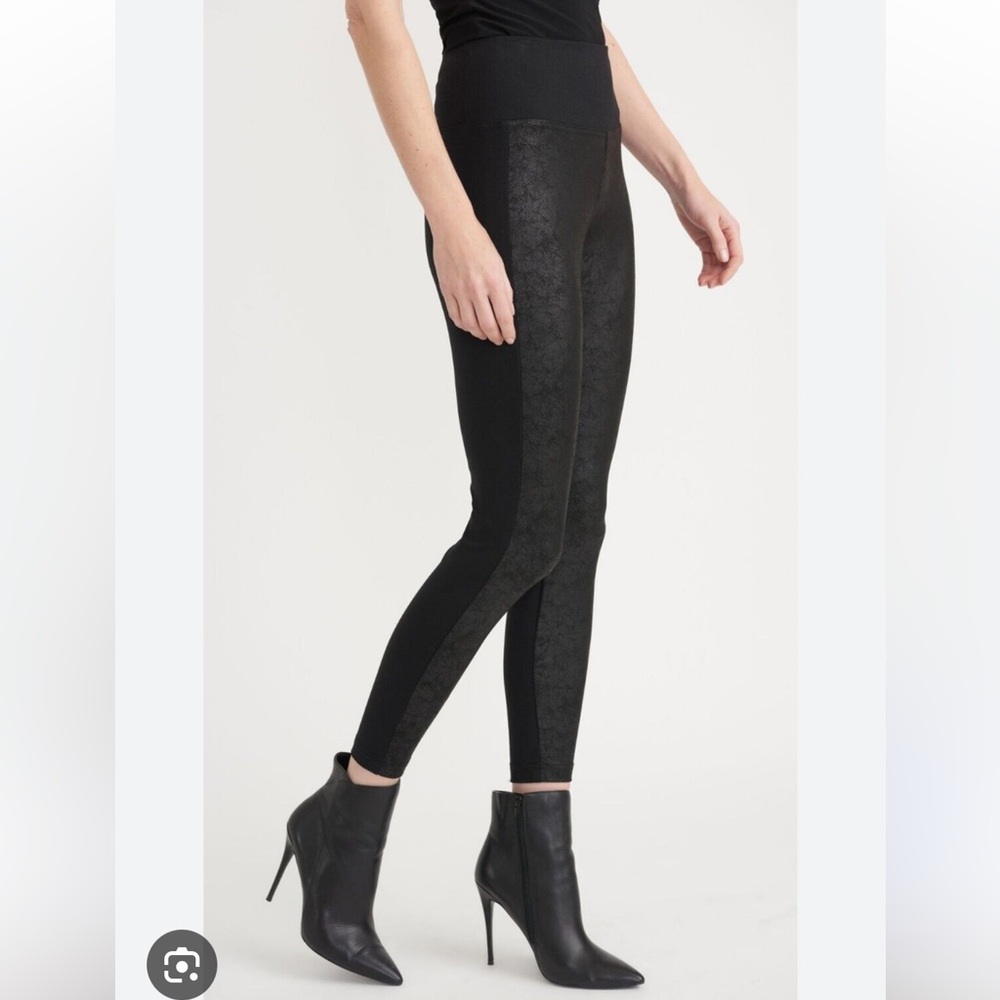 Bebe Black Skinny Pants with Lace Detail